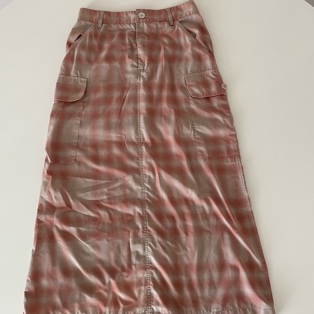 Plaid Tan and pink Women's Skirt